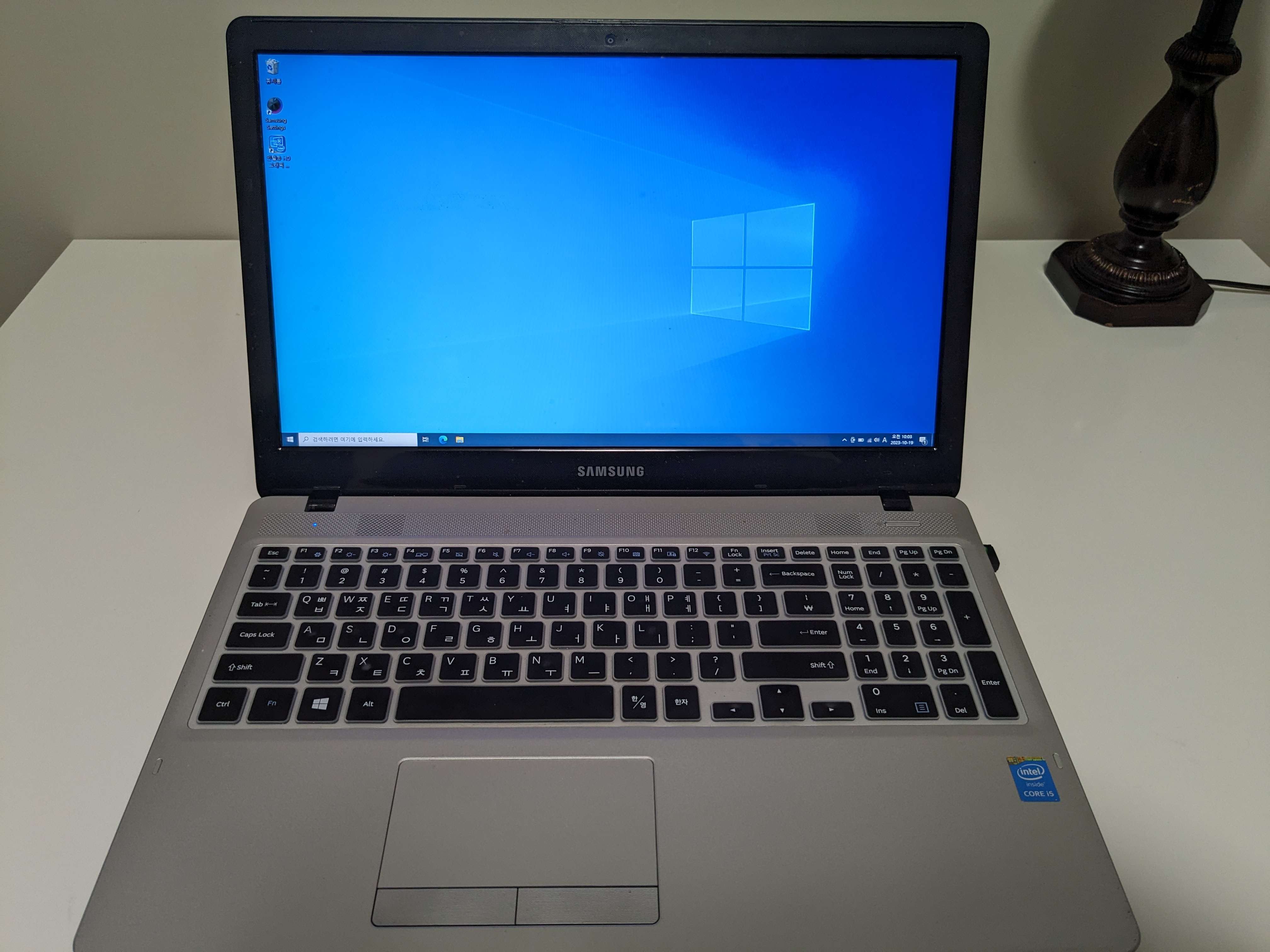 Laptop booted into Windows